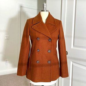 Rust Brown Old Navy Double Breasted Peacoat Women S